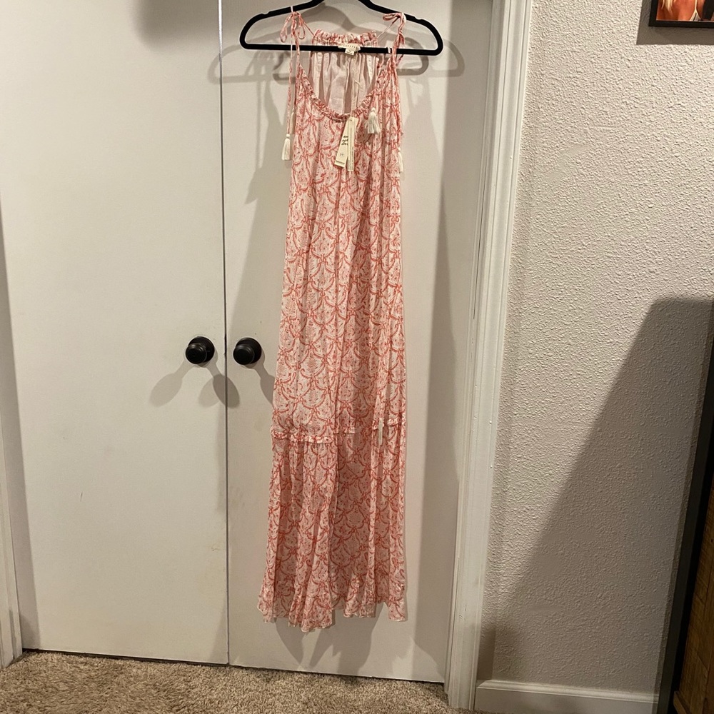 Tie spaghetti strap maxi dress